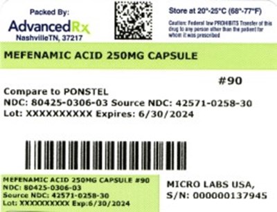 Label 3 (Mefenamic Acid 250mg 80425 0306 03)